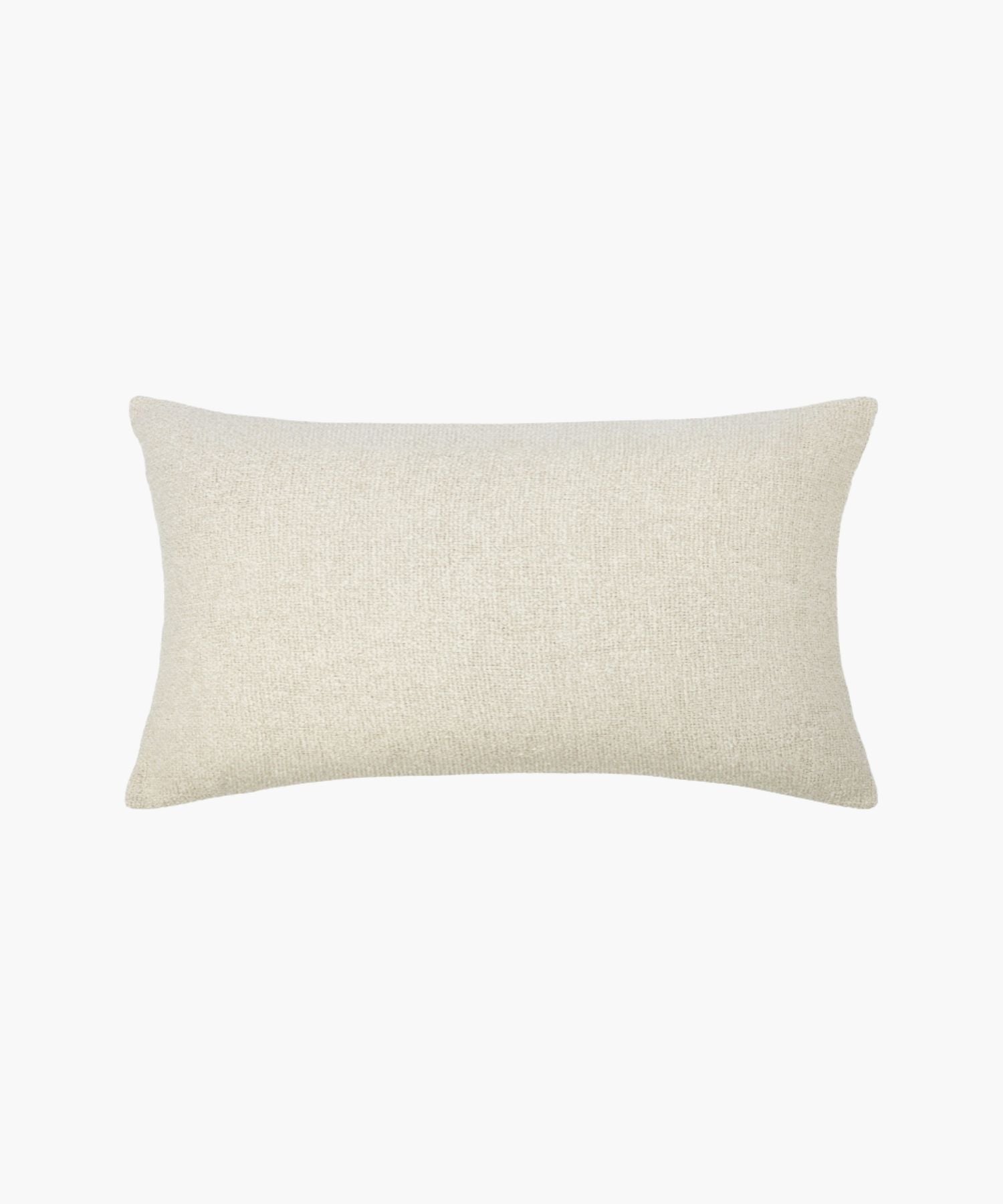Rectangular ivory sham with boucle weave and clean knife-edge finish, styled against a white background.