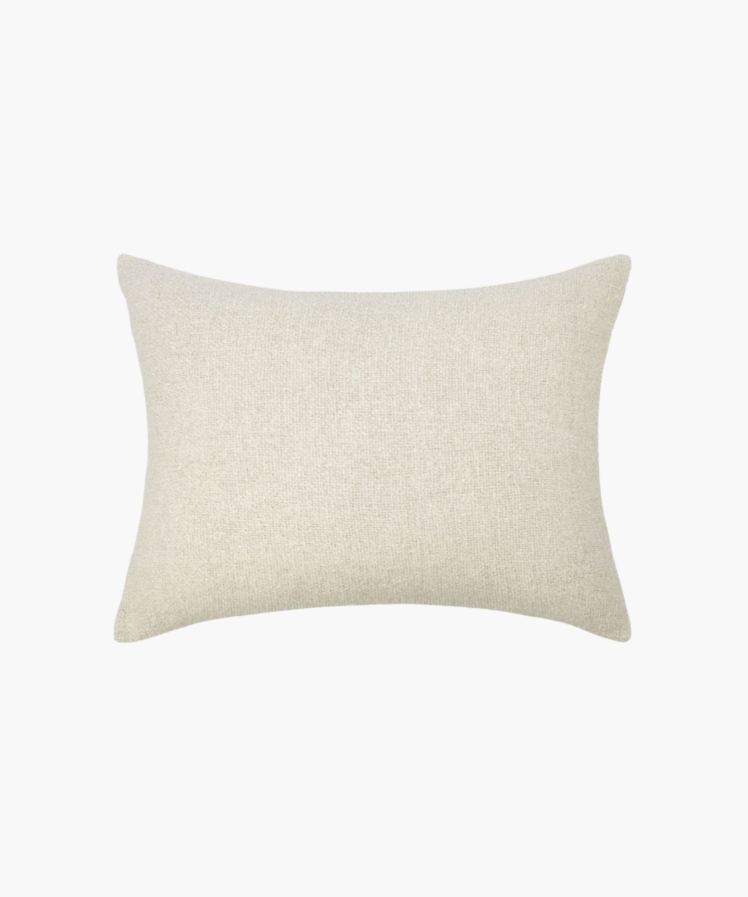 Rectangular ivory sham with boucle weave and clean knife-edge finish, styled against a white background. | Wildwood Home Co.