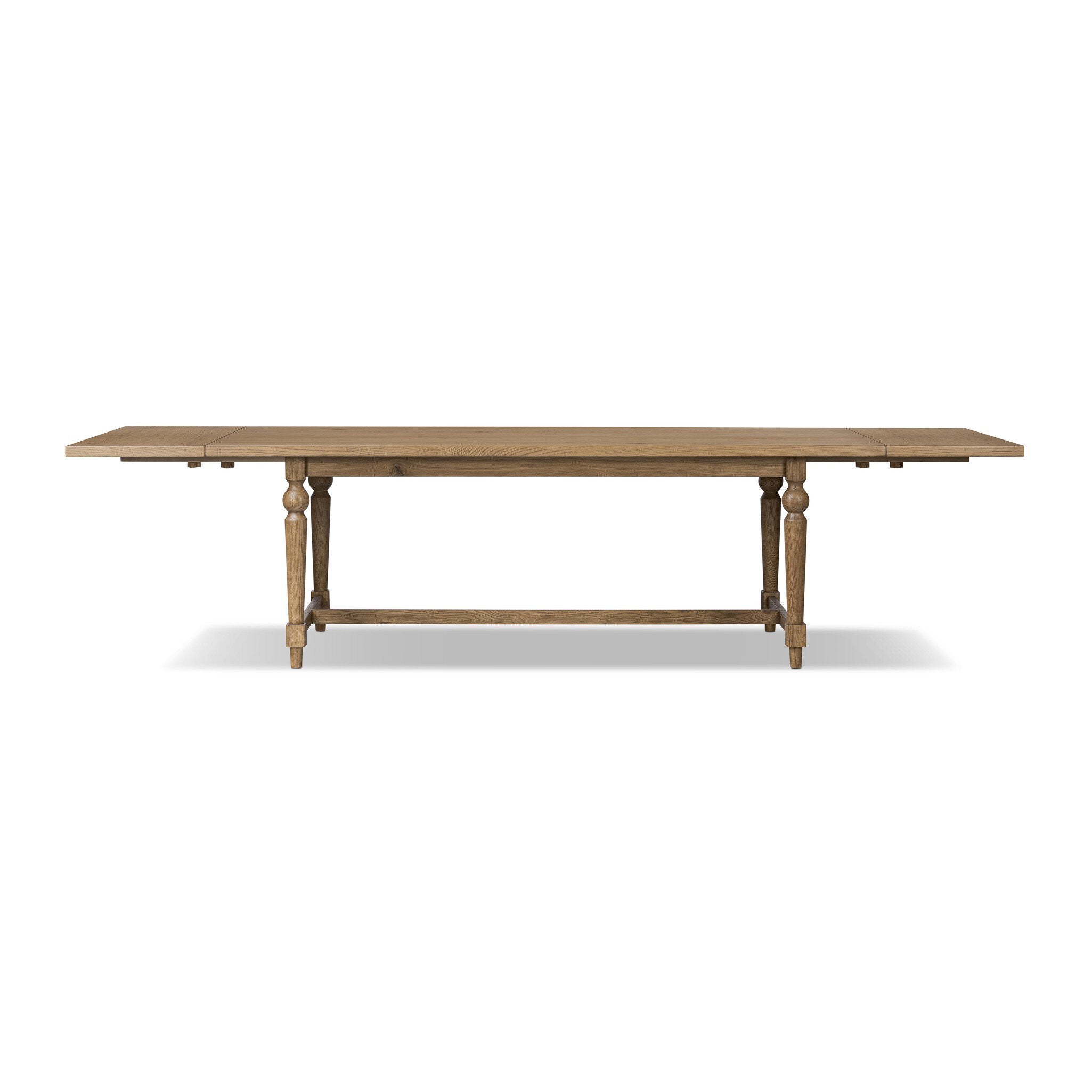 Rectangular wood dining table on a white background. | Wildwood Home Co.