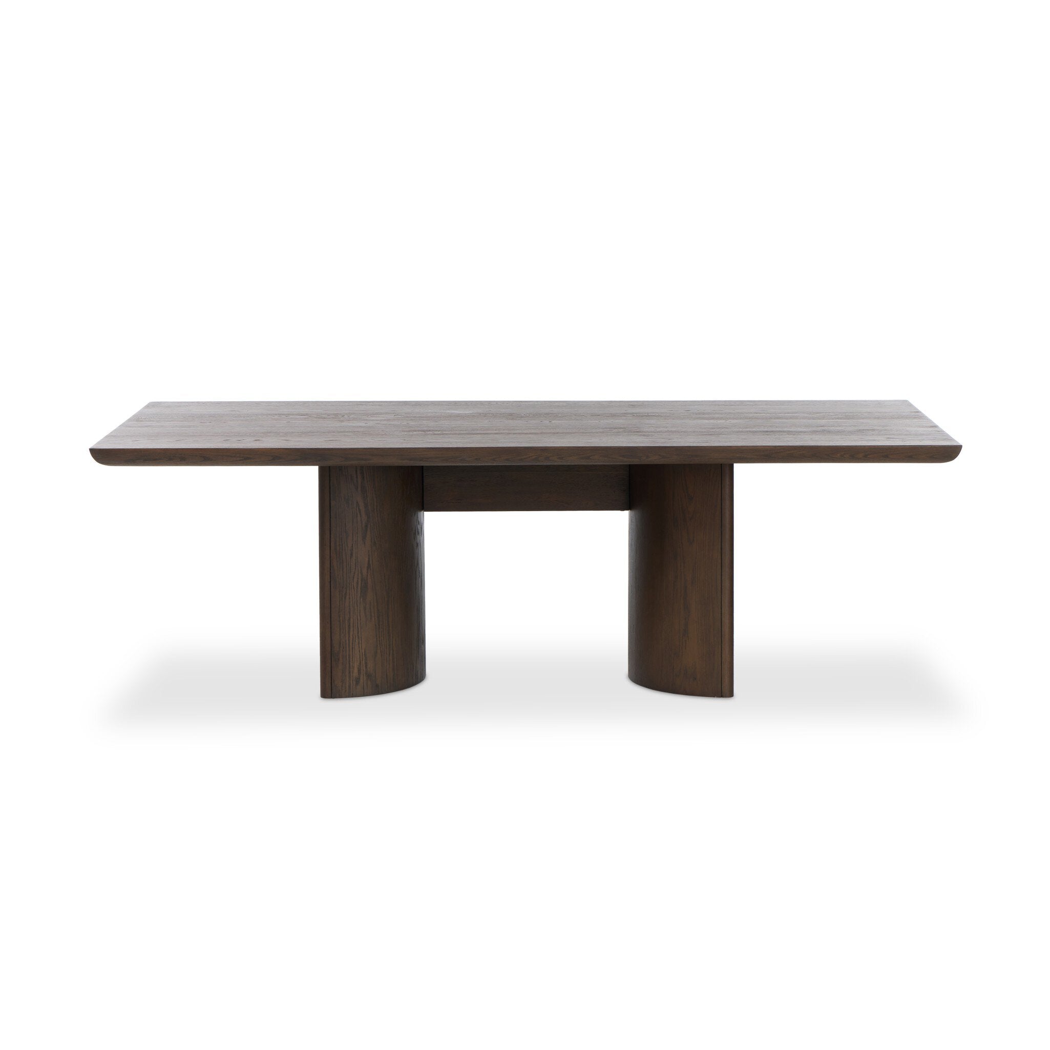 Wood dining table with a minimalist design on a white background. | Wildwood Home Co.