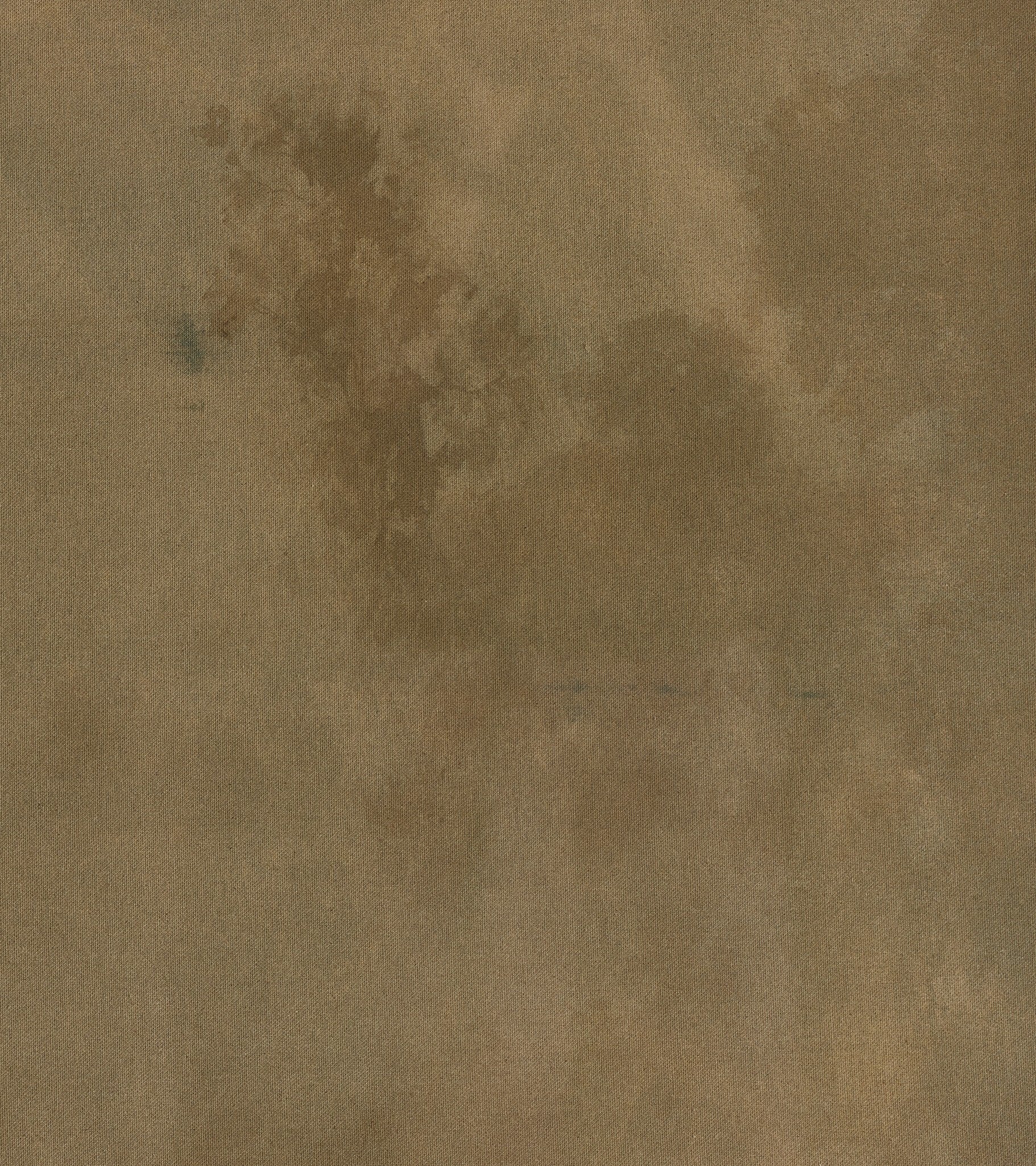 Close up of impressionism landscapes on raw canvas showing texture and color.