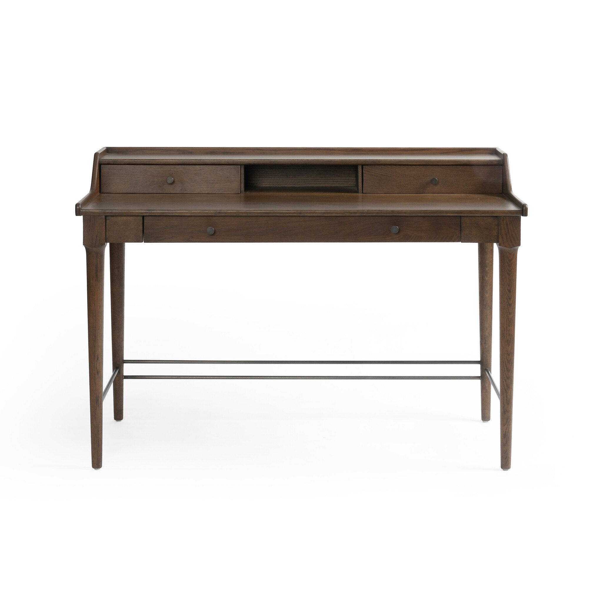 Wooden desk with drawers on a white background. | Wildwood Home Co.