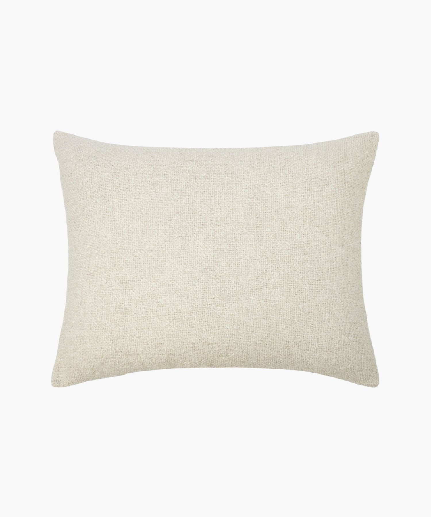 Rectangular ivory sham with boucle weave and clean knife-edge finish, styled against a white background.