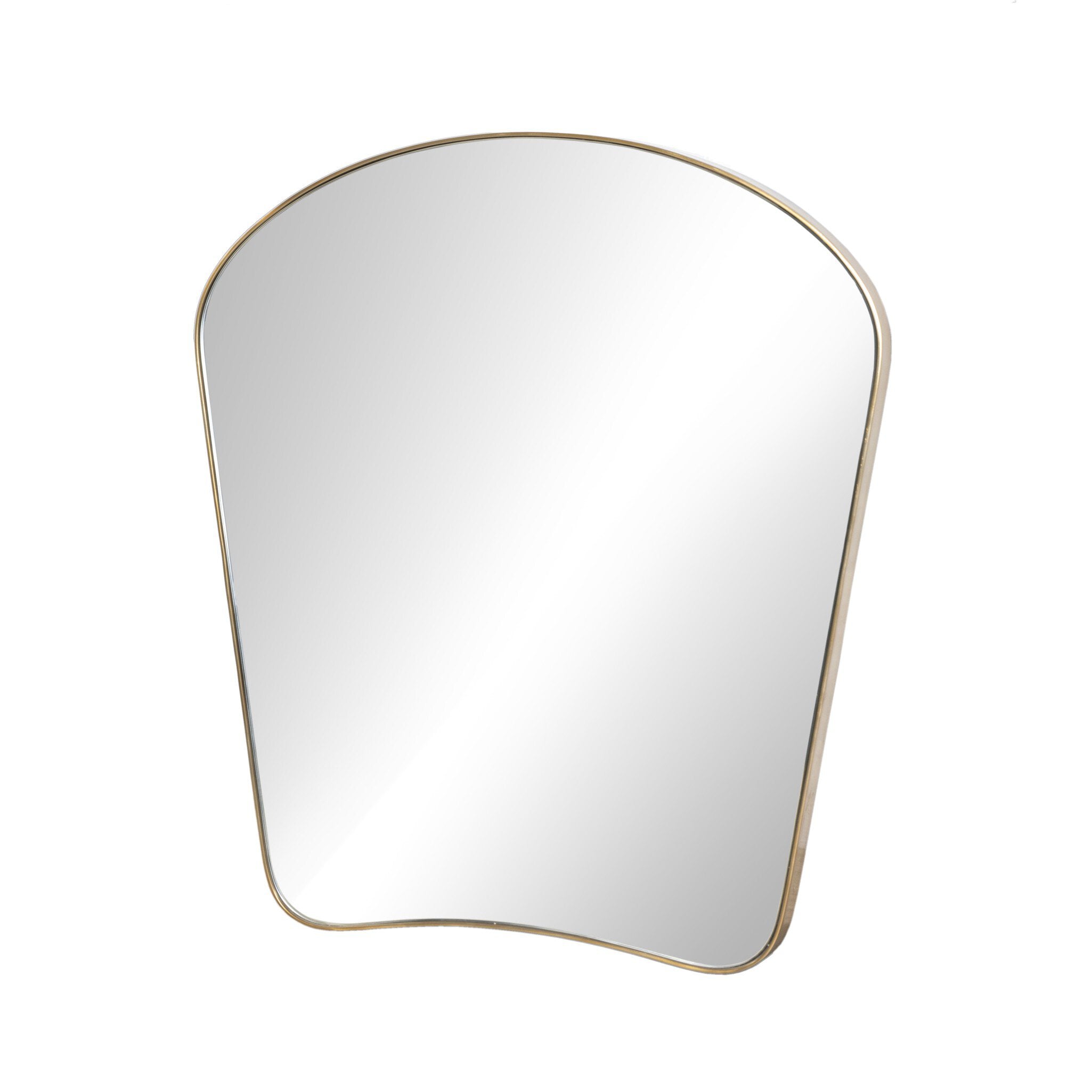 Decorative wall mirror with a gold frame on a white background. | Wildwood Home Co.