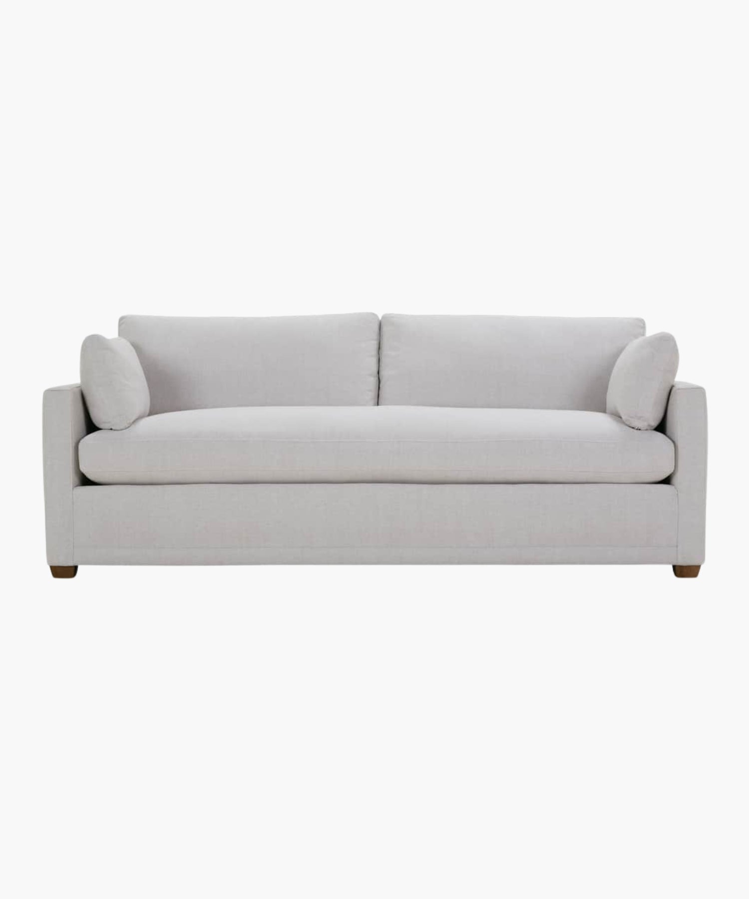 Gray sofa on a white background.
